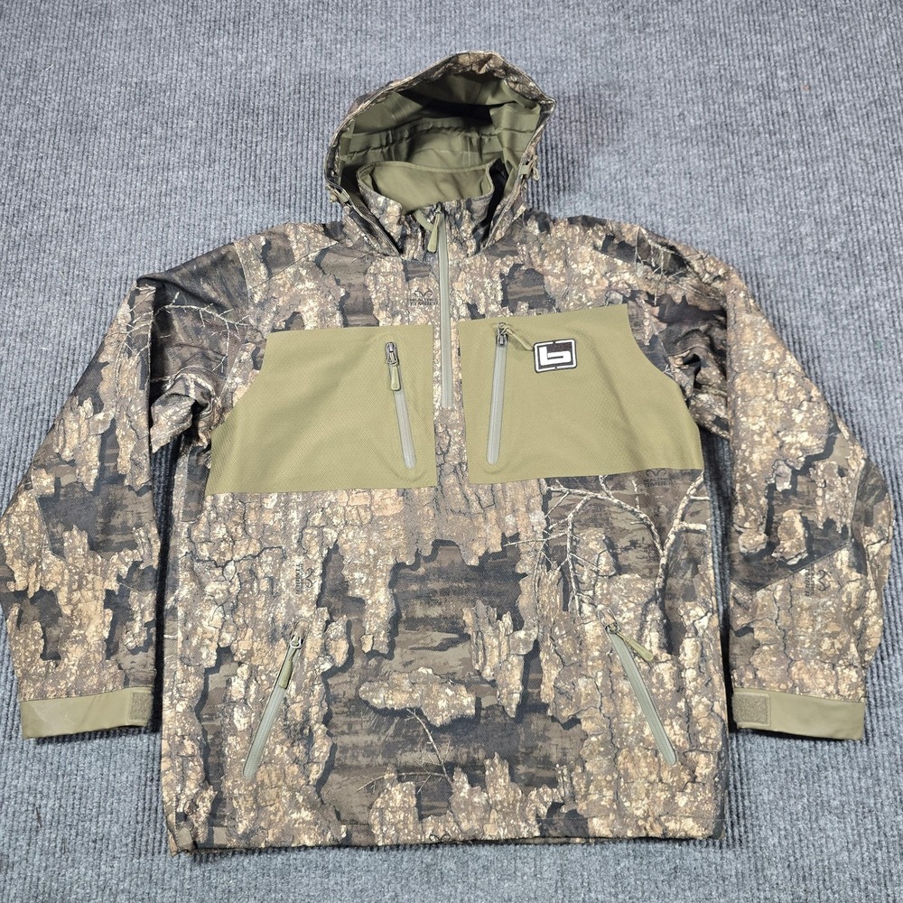 Banded Gear Jacket Mens Large Realtree Timber Softshell Anorak Hooded Hunting